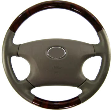 a steering wheel on a white background