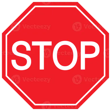 a stop sign on a white background