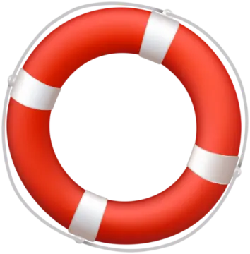 a red and white life preserver