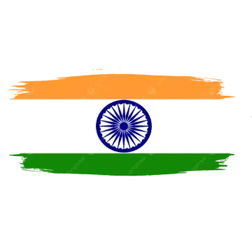 the indian flag on a white background