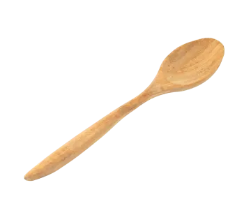 a wooden spoon on a white background