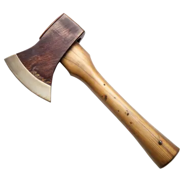an axe on a white background