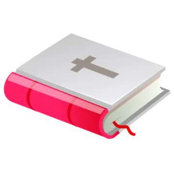 a red book with a cross on it