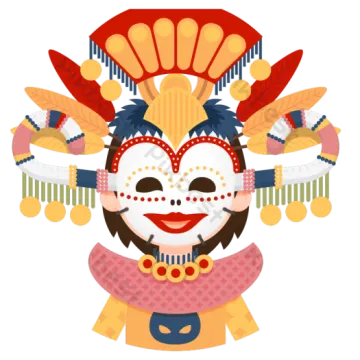 an illustration of a girl wearing a mask