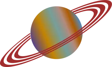 an image of the planet with a ring around it