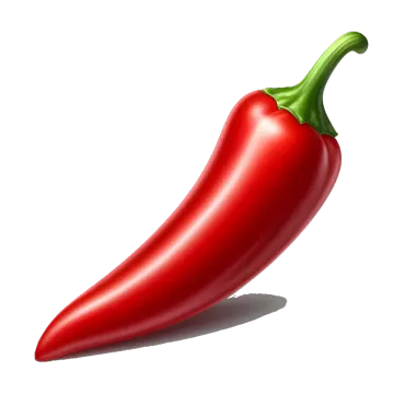 a red chili pepper on a white background