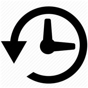 a clock icon on a white background