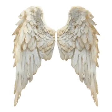 two white wings on a white background