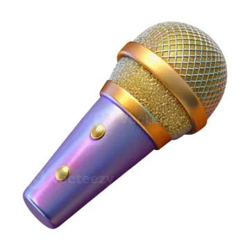 a microphone on a white background