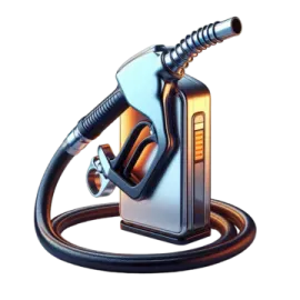 a gas pump with a hose attached to it