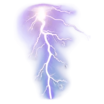 a lightning bolt on a white background