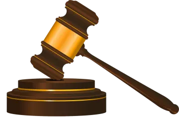 a wooden judge's gaven