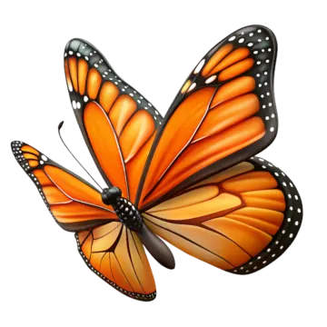a monarch butterfly flying in the air