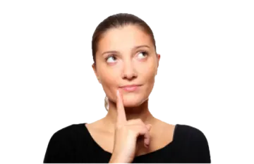 a woman with her finger on her lips