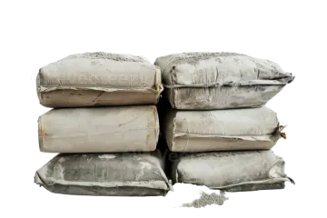 a pile of cement on a white background