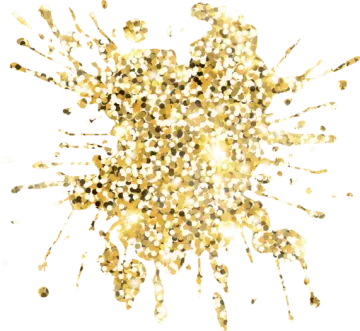 a gold explosion on a white background