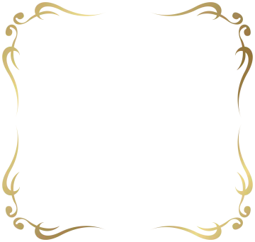 a gold frame on a white background