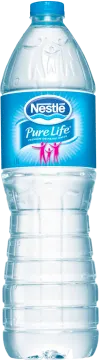 a bottle of water on a white background