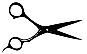 a pair of scissors on a white background