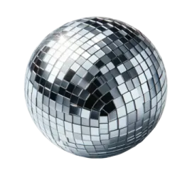 a disco ball on a white background