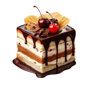 a piece of cake sitting on top of a plate