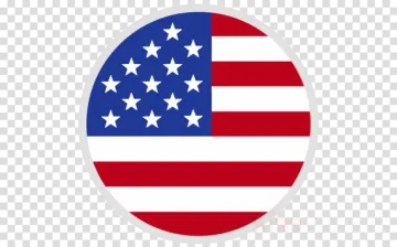 an american flag on a transparent background