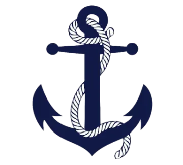 an anchor with a rope around it