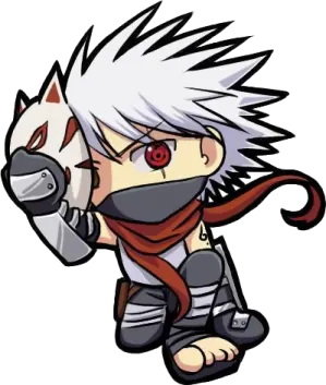 a drawing of an anime character with white hair and red eyes