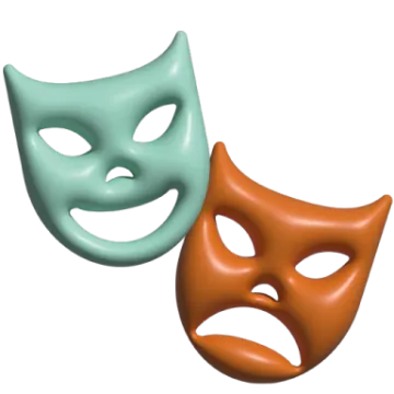 two masks on a white background