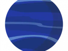 a blue planet with a white background