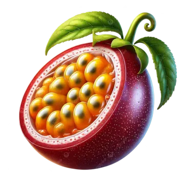 an illustration of a passion fruit