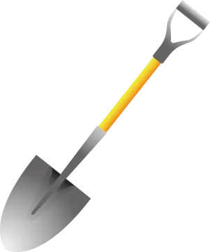 a shovel on a white background