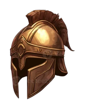 an illustration of a spartan's helmet