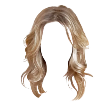 a woman's head with long blonde hair