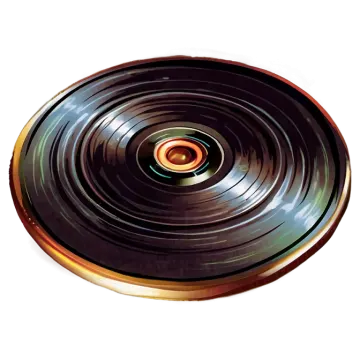 a close up view of an old vinyl record