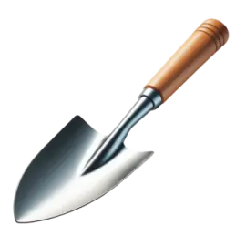 a shovel on a white background