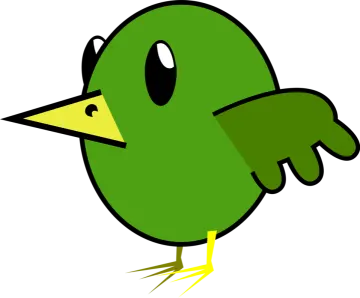 a green bird with a yellow beak