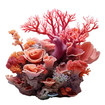 an arrangement of corals and coral reefs