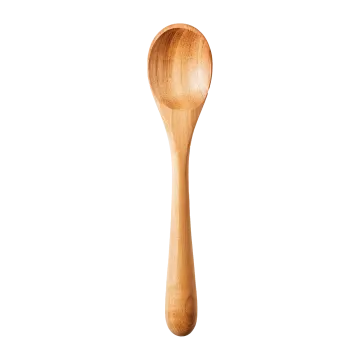a wooden spoon on a white background