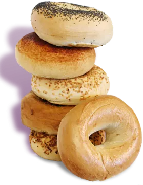 a stack of donuts