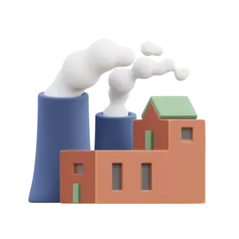 an image of a building with smoke coming from it