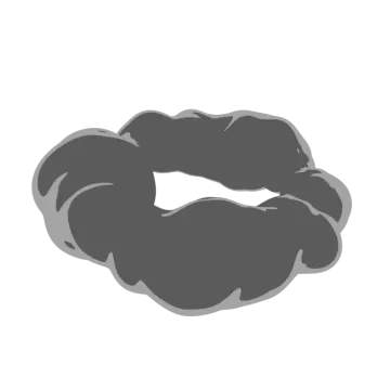 a black and white image of a mouth