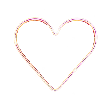 a heart shape made out of colored ribbons