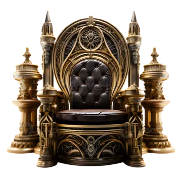 a chair with a throne on top of it