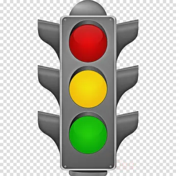 a traffic light with red, green and yellow lights