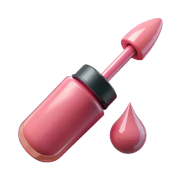 a pink lipstick with a black cap