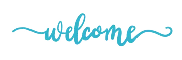 the word welcome on a white background