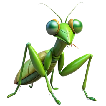 an illustration of a praying mantis