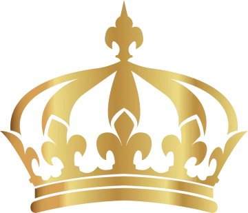 a gold crown on a white background