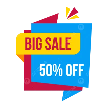big sale 50 % off